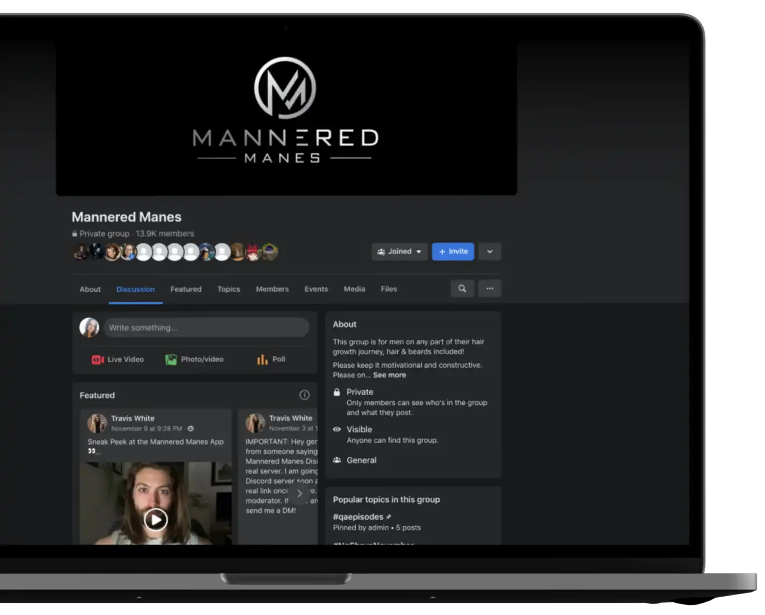 A photo of the Mannered Manes Facebook Group.